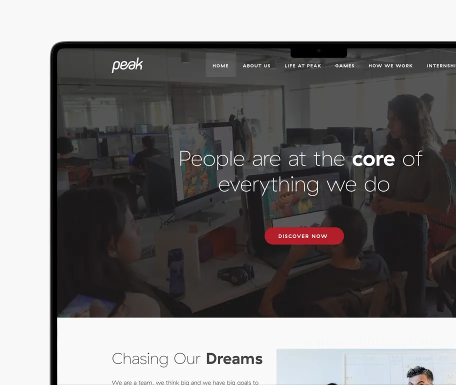A digital platform showing an open project folder with a minimalist design, featuring a workspace and an annotation tool.