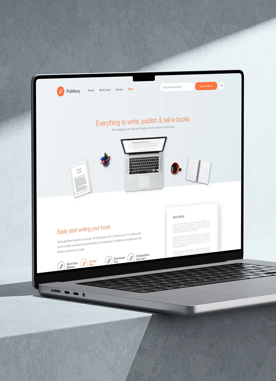 A digital platform showing an open project folder with a minimalist design, featuring a workspace and an annotation tool.