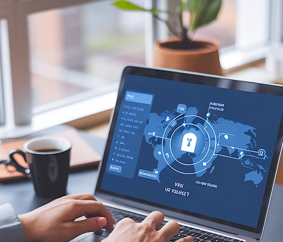 Booking online using a laptop