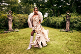 a person in a dress posing for the camera