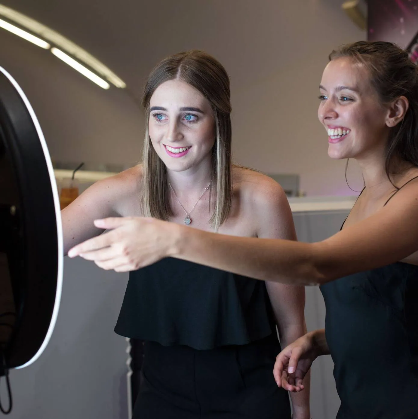 Girls taking a photo