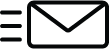 Icon of an envelope with three horizontal lines to the left representing a sent message.