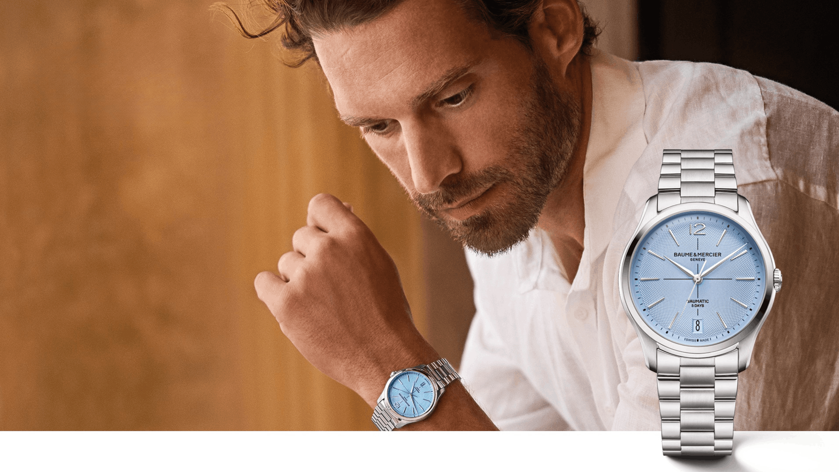 Baume & Mercier Adds Two Ice Blue Limited Editions to the Clifton Collection