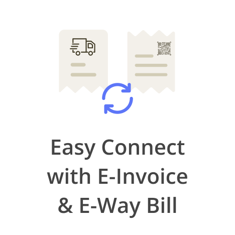  Icon representing the integration of E-way Bills with E-Invoicing in GimBooks Software
