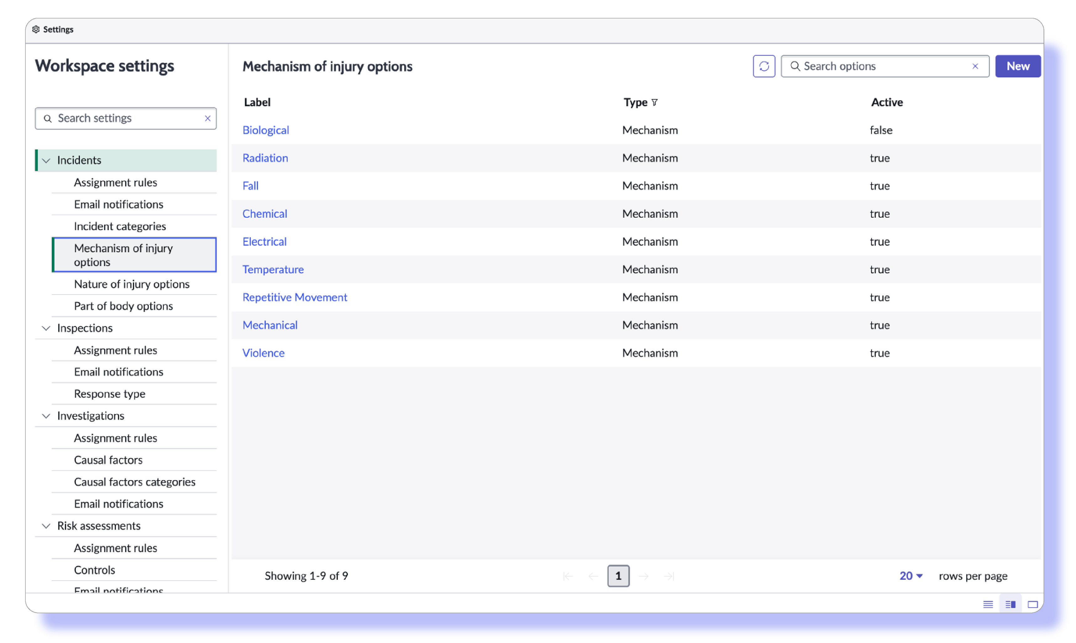 Simplified Configuration on Workspace Settings page