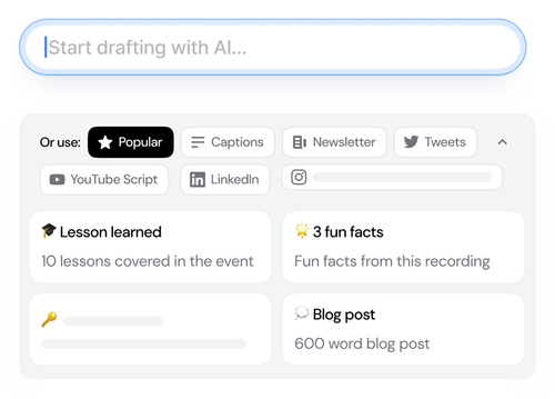 Start drafting with AI