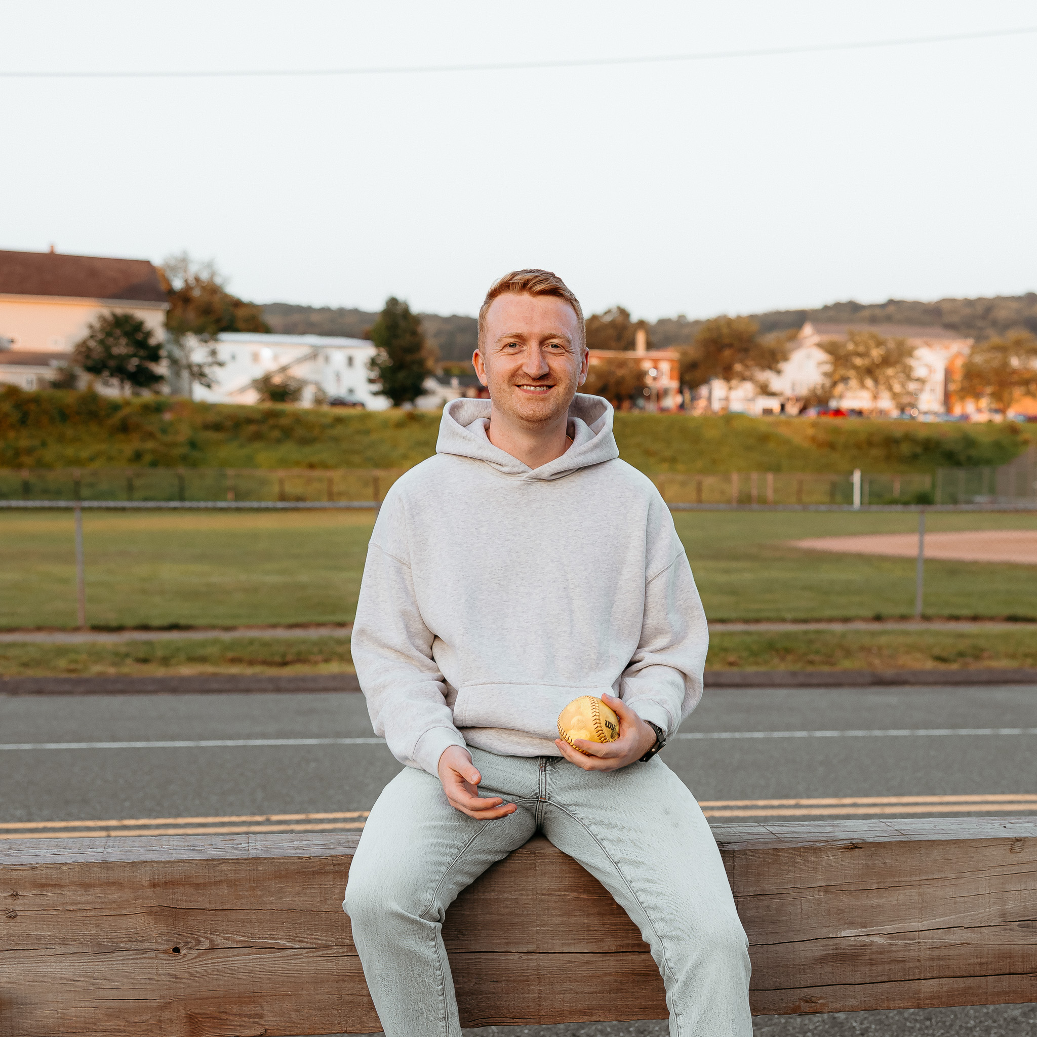 Man sitting on bench in a park