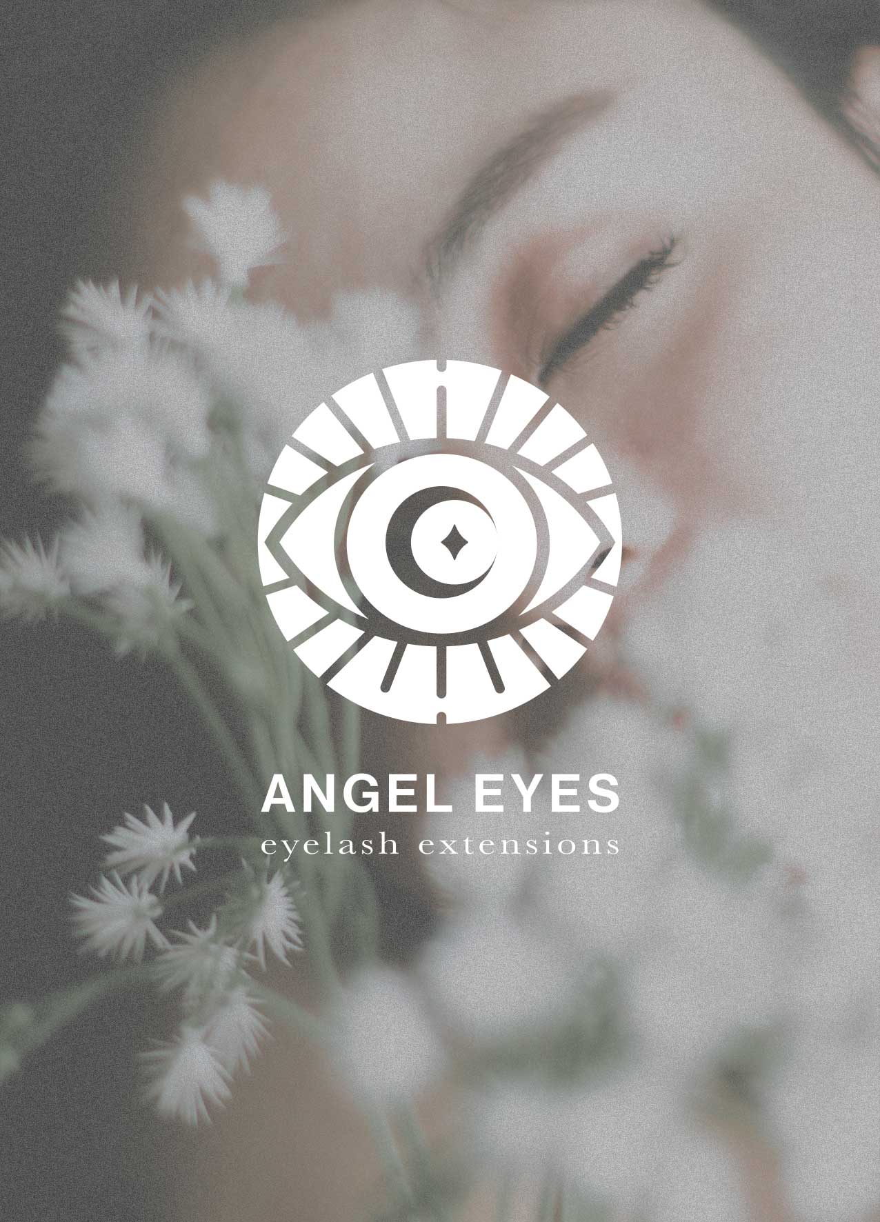 Angel Eyes logo on background