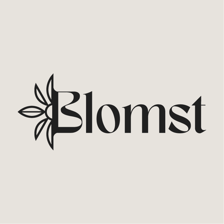 Blomst main logo displayed on a light grey background