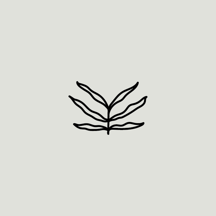 Roots icon placed on a light grey background