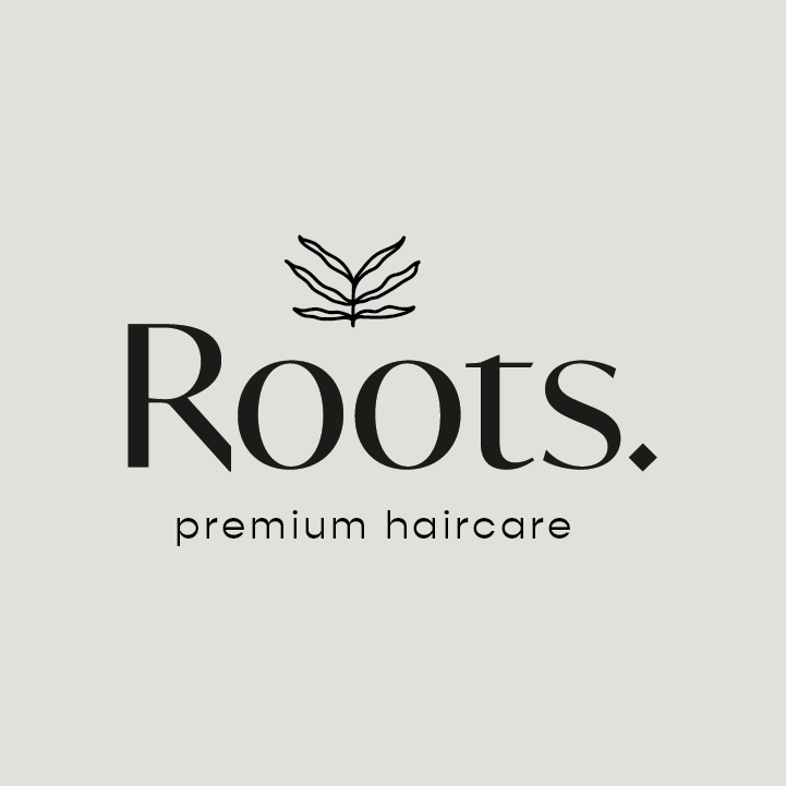 Roots primary logo placed on a light grey background