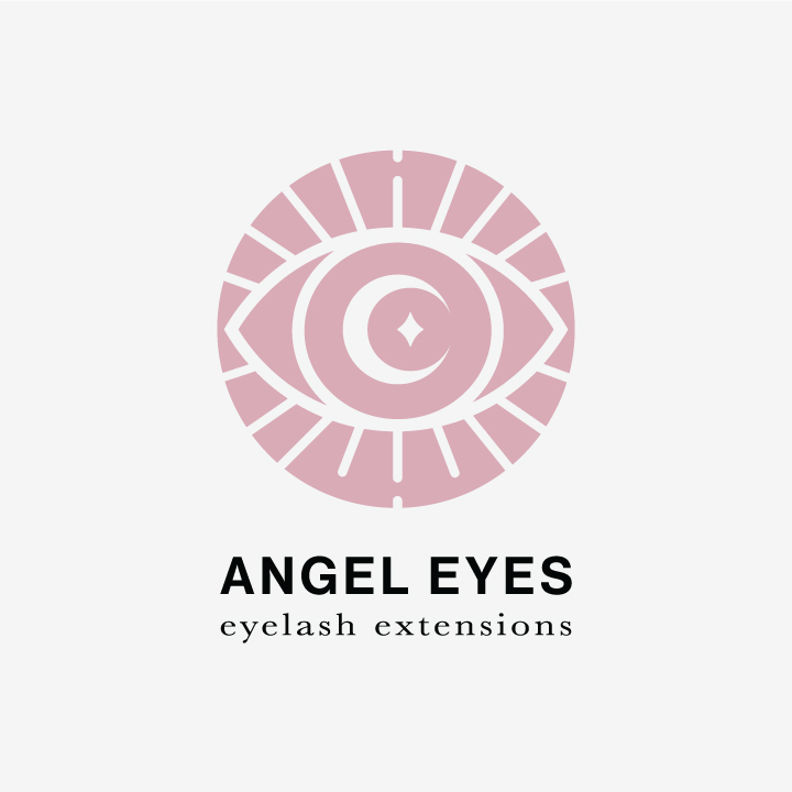 Angel eyes primary logo placed on white background