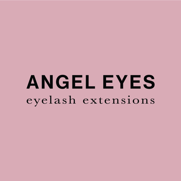 Angel eyes secondary logo placed on pink background