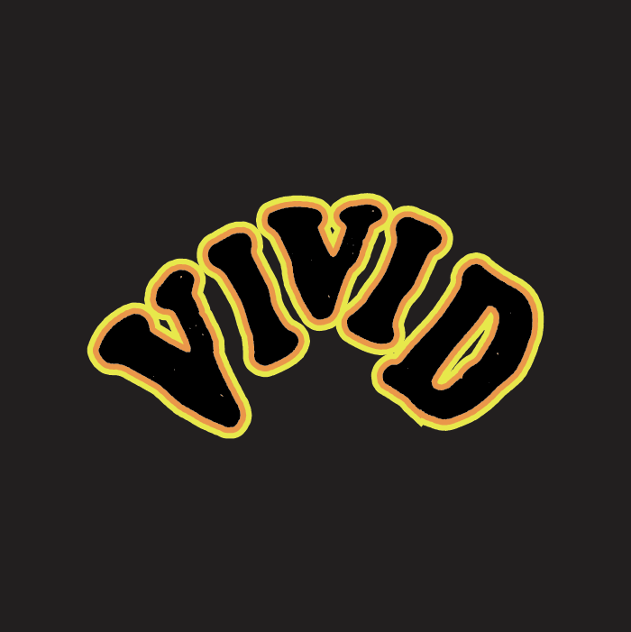 Vivids citrus logo placed on a light black background
