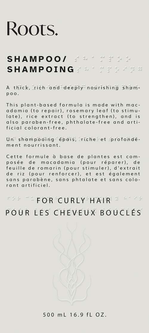 Front label for shampoo box packaging