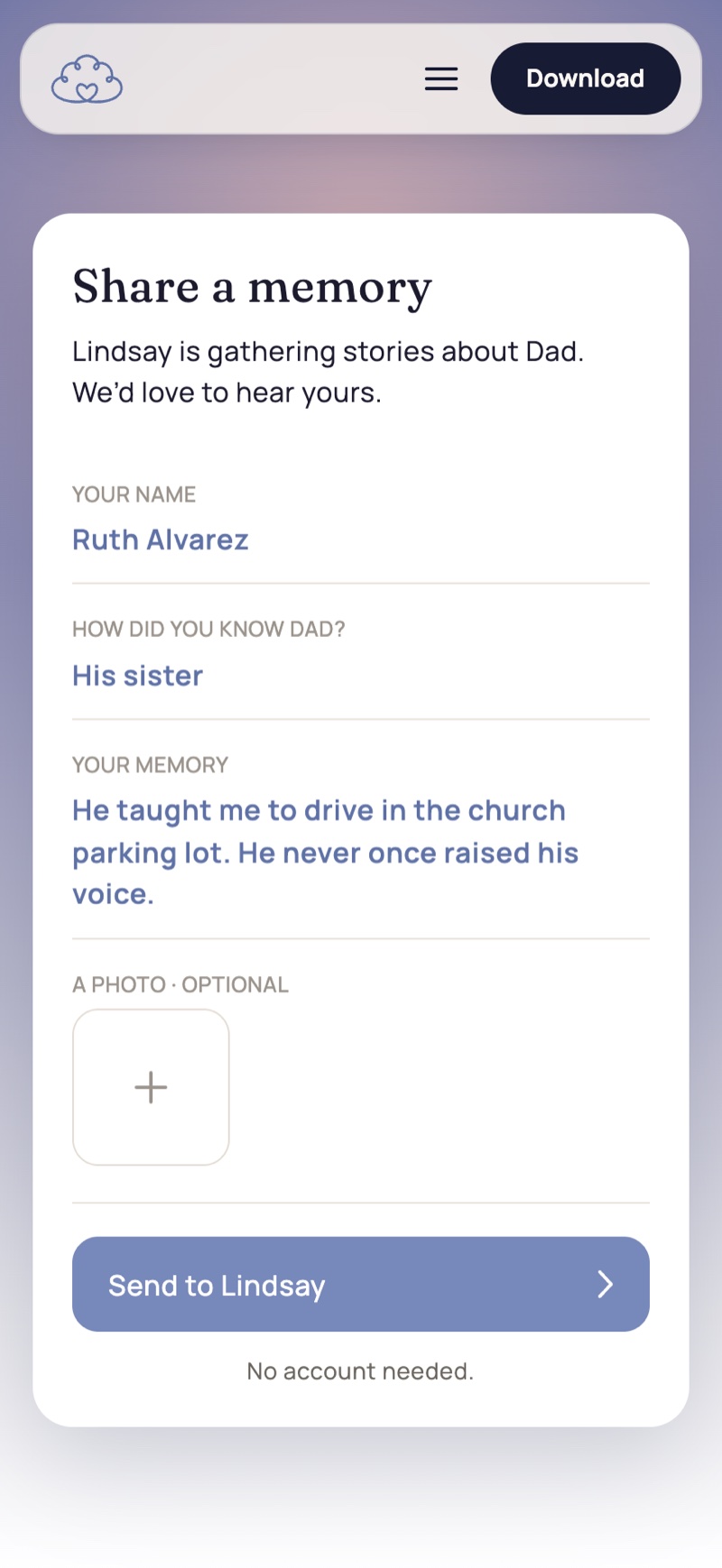 The Heartchive app: They add their tribute