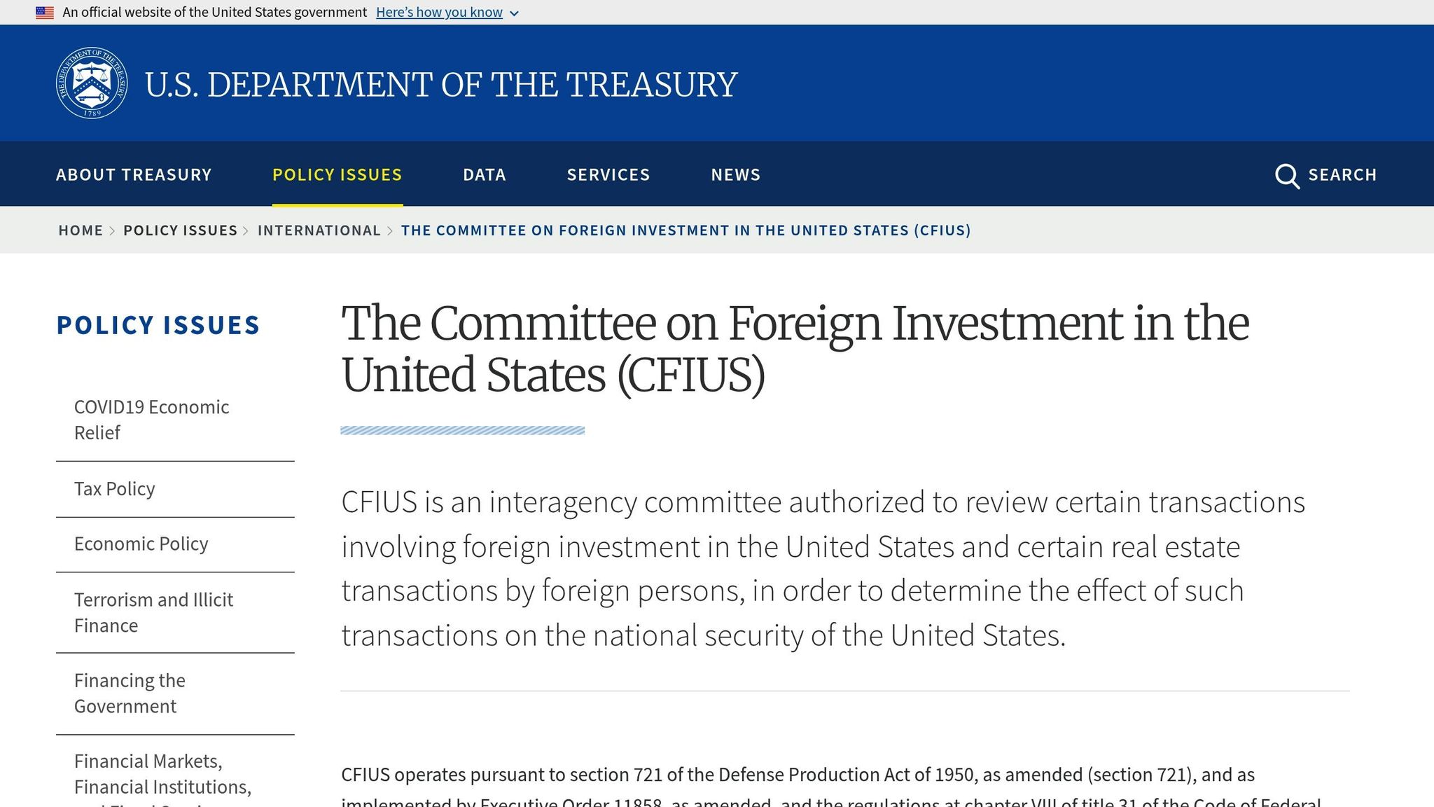 Committee on Foreign Investment in the United States