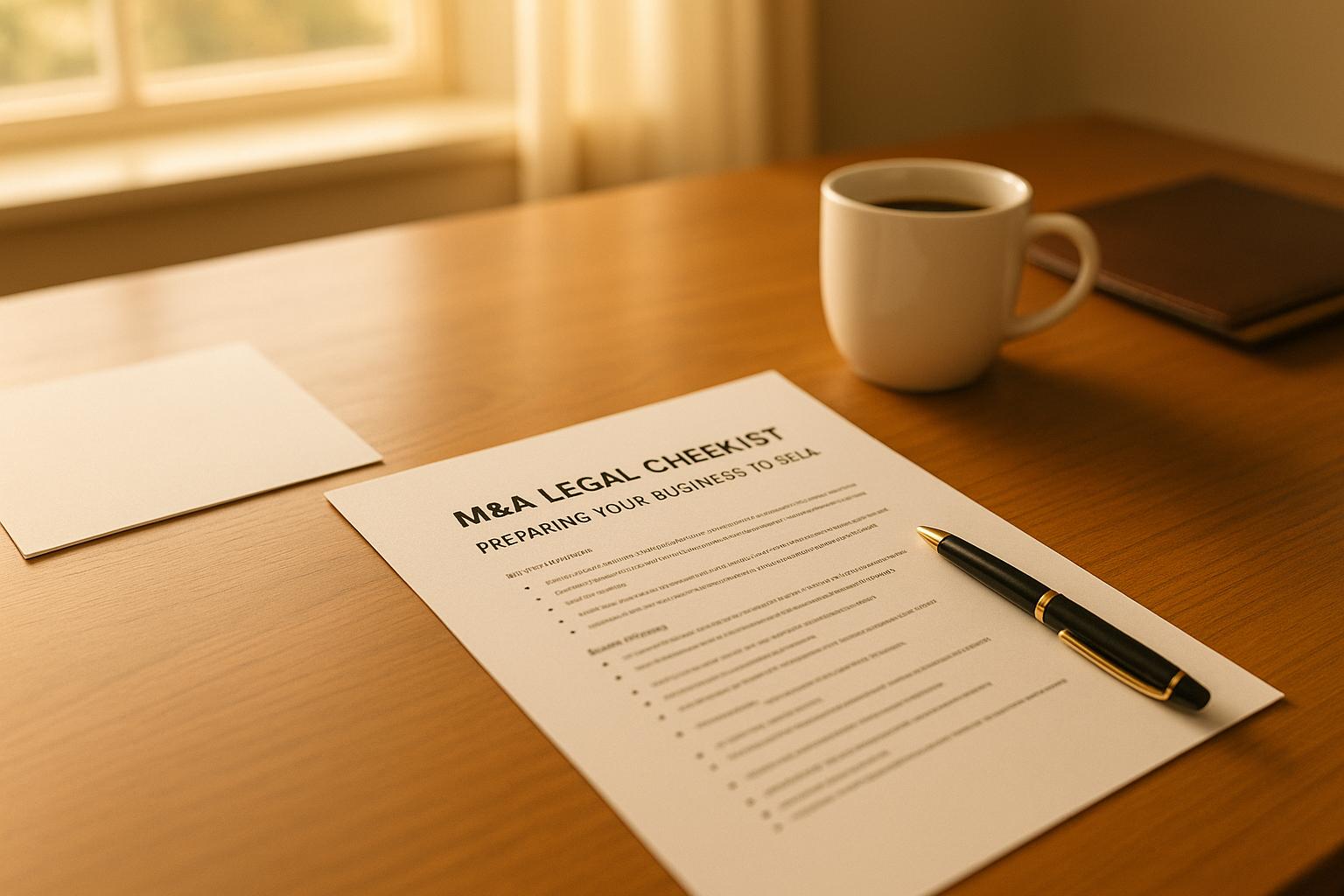 M&A Legal Checklist: Preparing Your Business to Sell