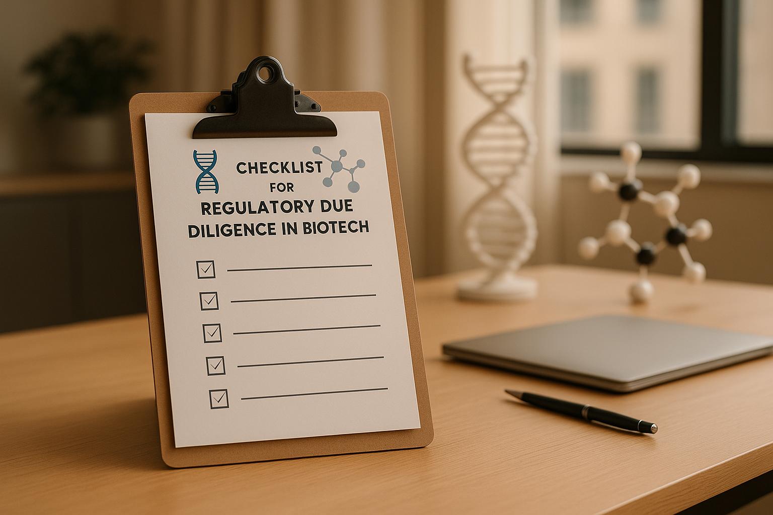 Checklist for Regulatory Due Diligence in Biotech