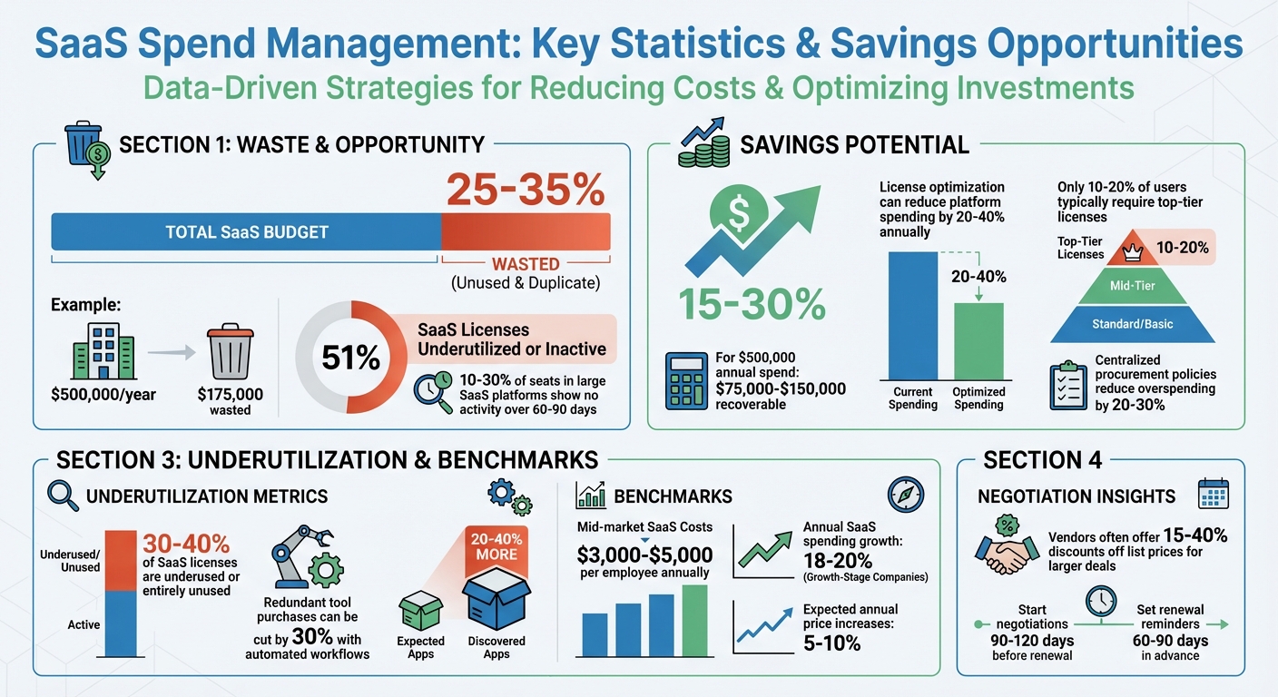 SaaS Spend Management Statistics and Savings Opportunities