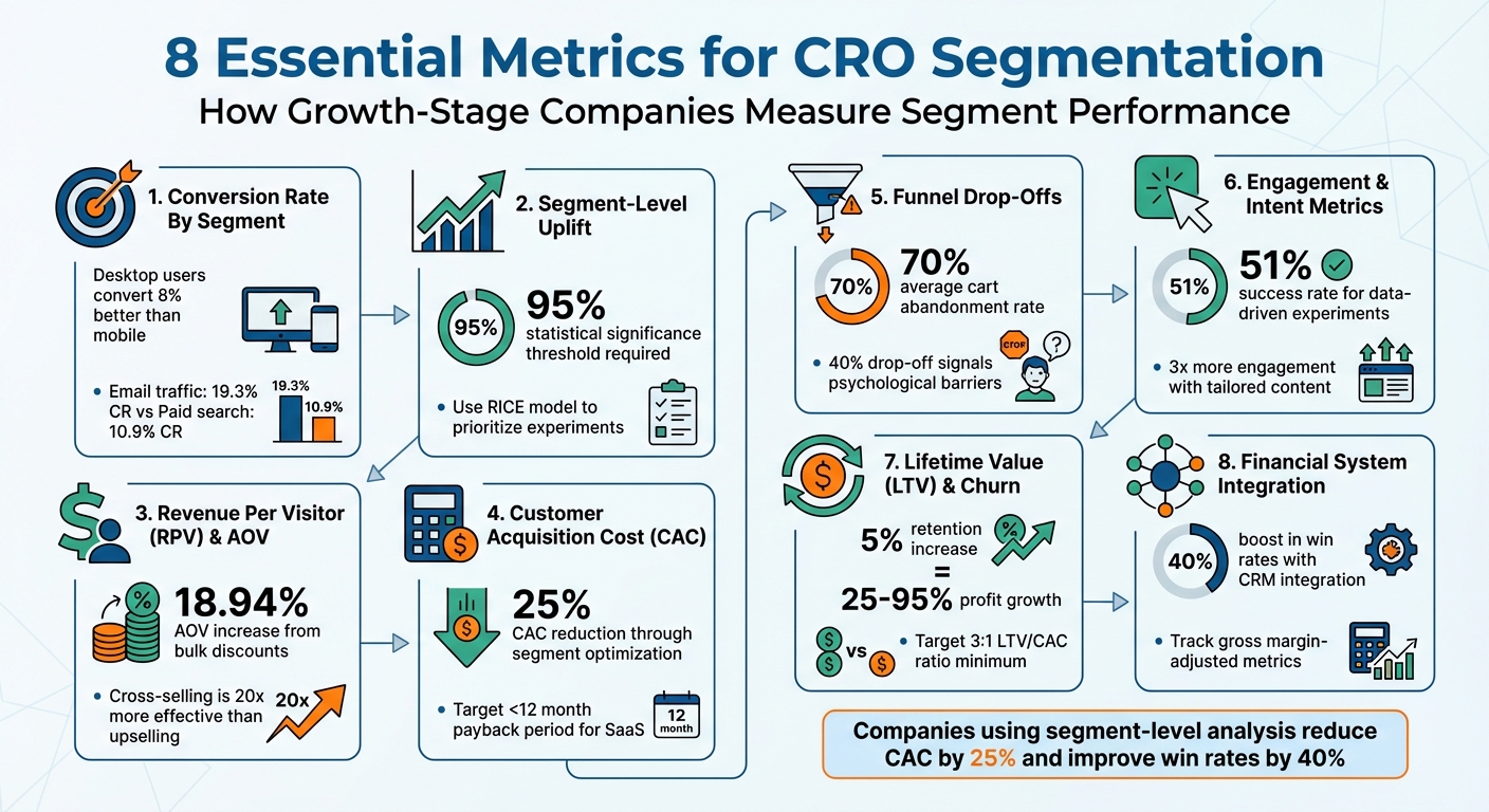 8 Essential CRO Segmentation Metrics for Growth-Stage Companies