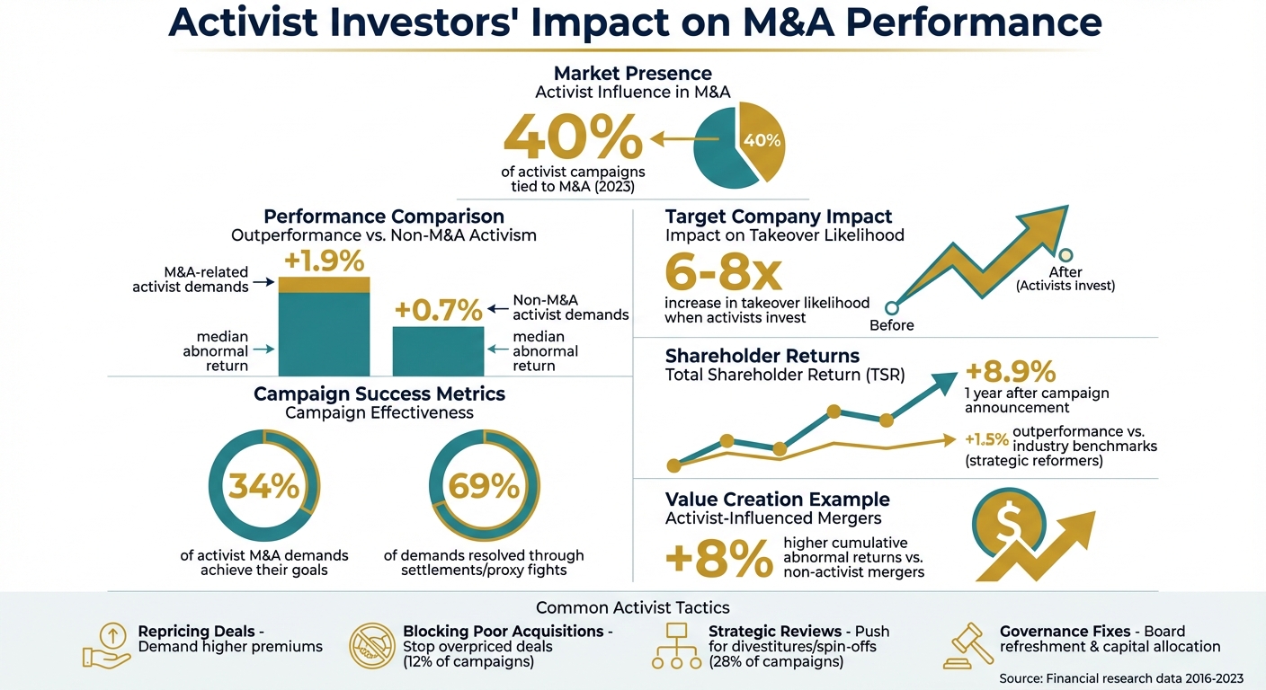 How Activist Investors Drive Alpha in M&A: Key Statistics and Performance Metrics
