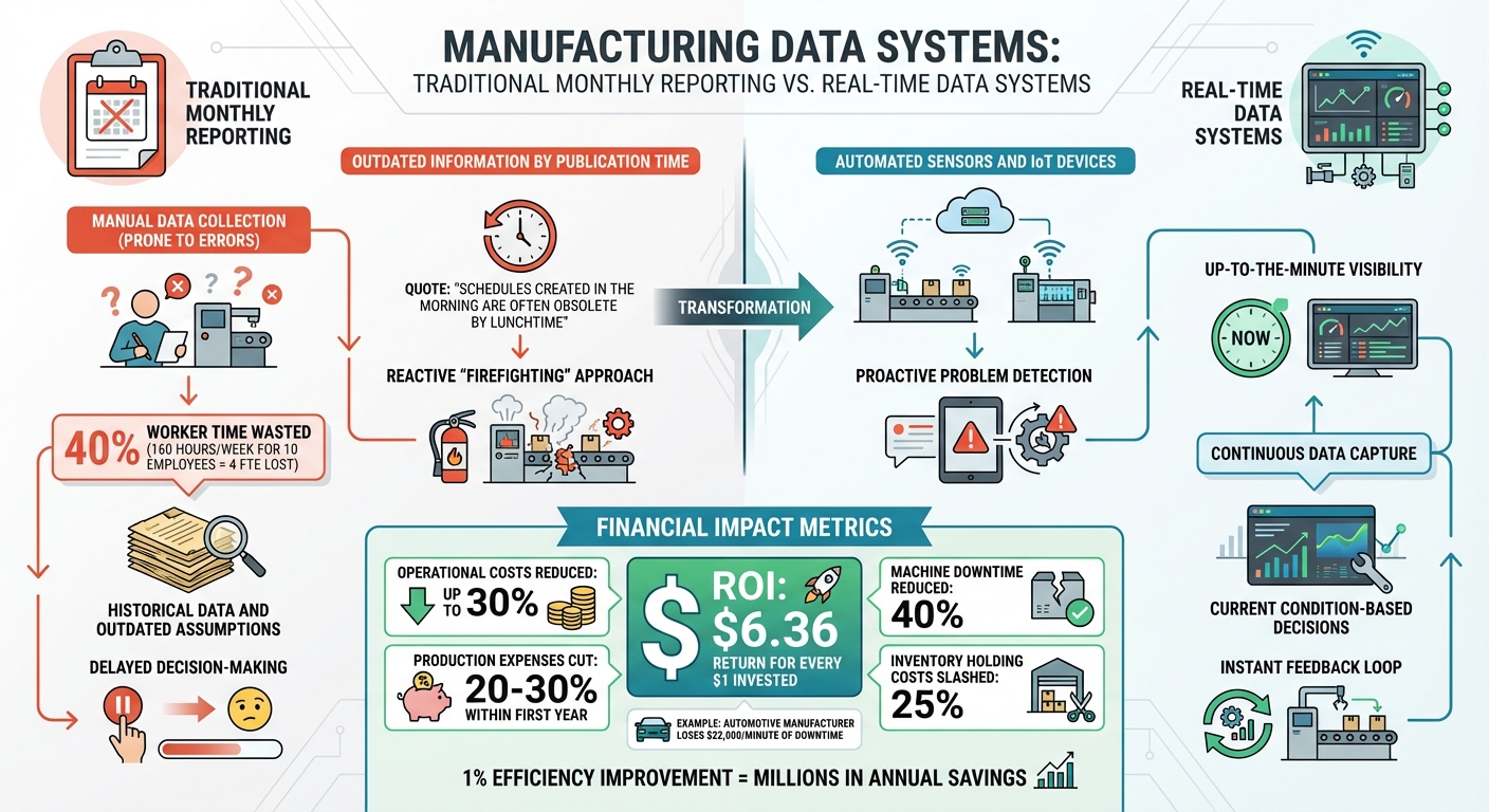 Traditional vs Real-Time Manufacturing Data: Cost Impact Comparison