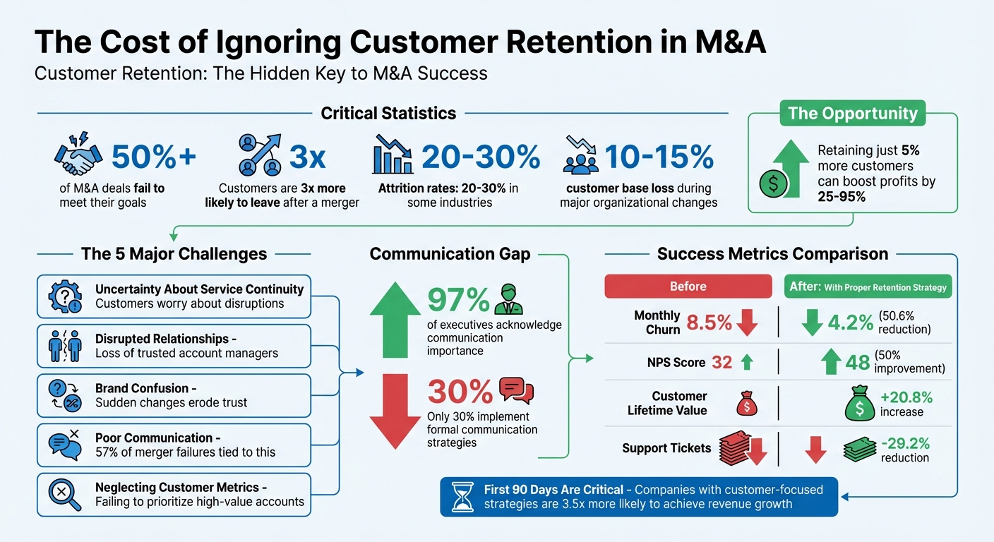 Customer Retention Statistics in Post-M&A Integration