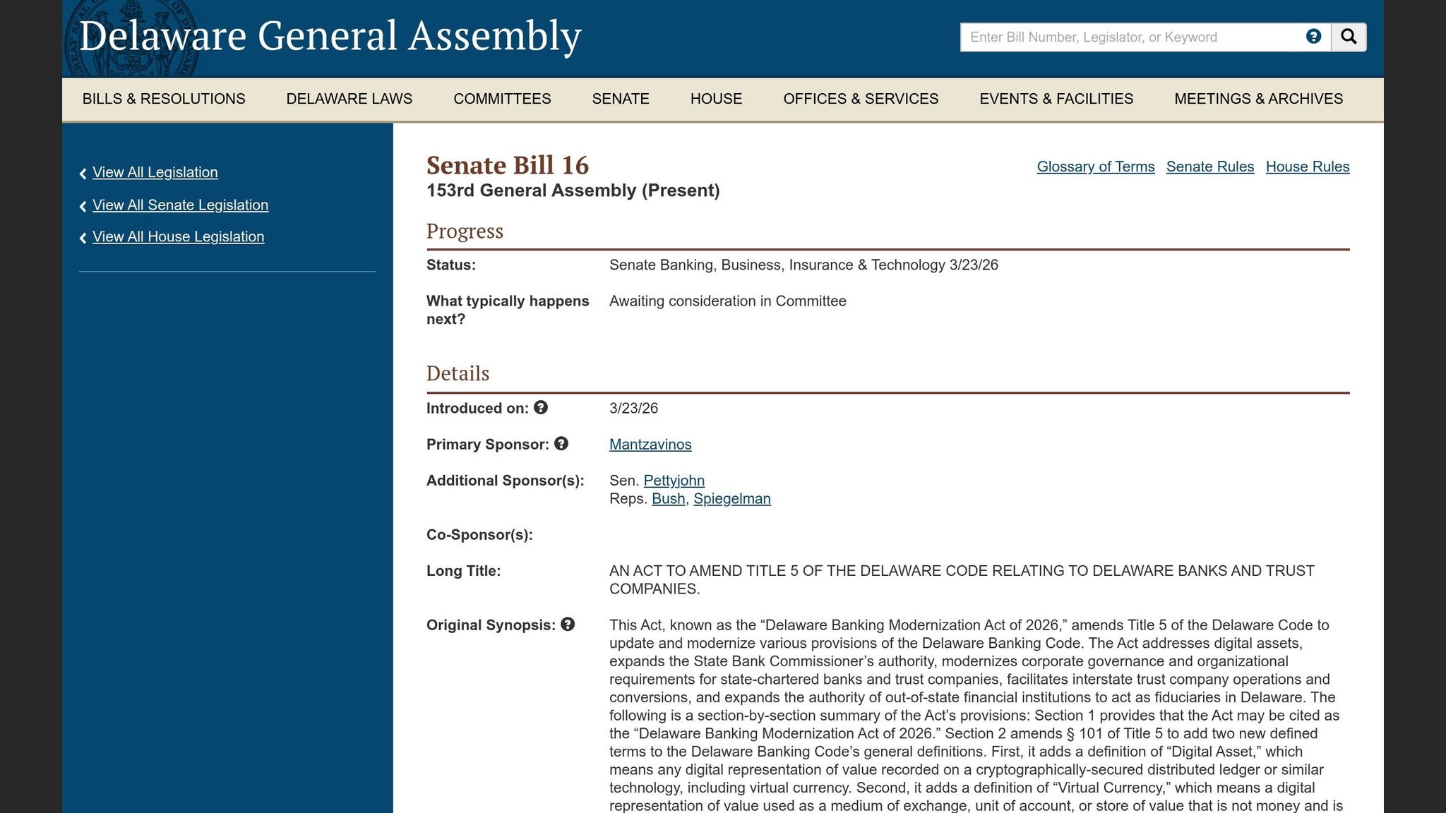 Senate Bill 16