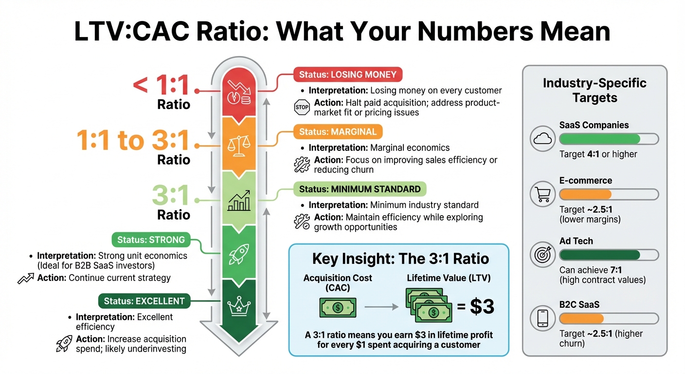 LTV:CAC Ratio Benchmarks and Business Health Indicators