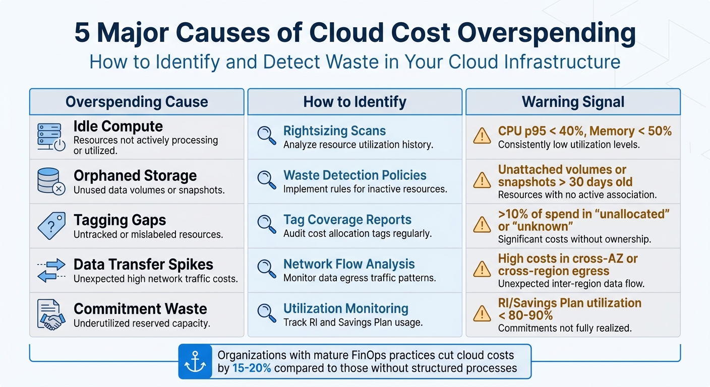 Cloud Cost Overspending Causes and Detection Methods