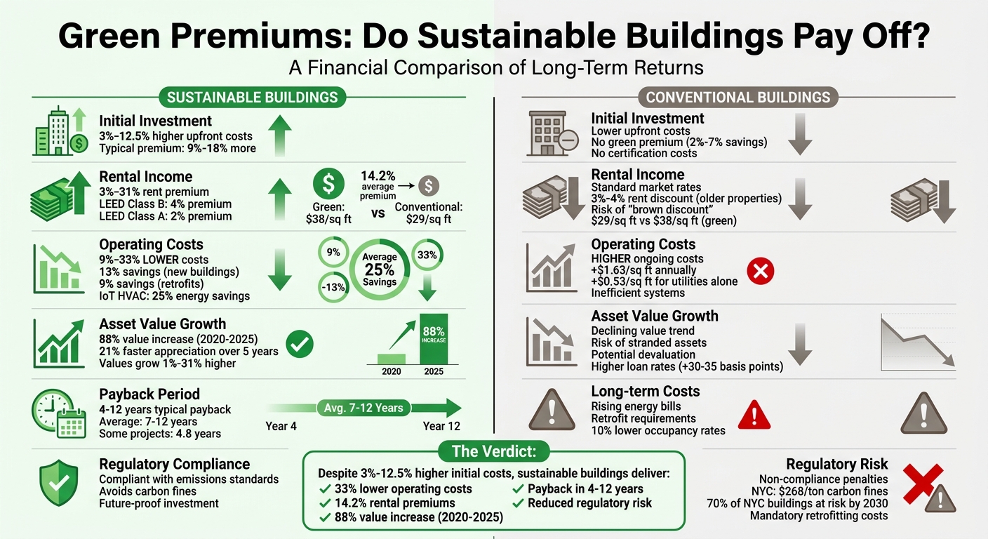 Sustainable vs Conventional Buildings: Cost and ROI Comparison