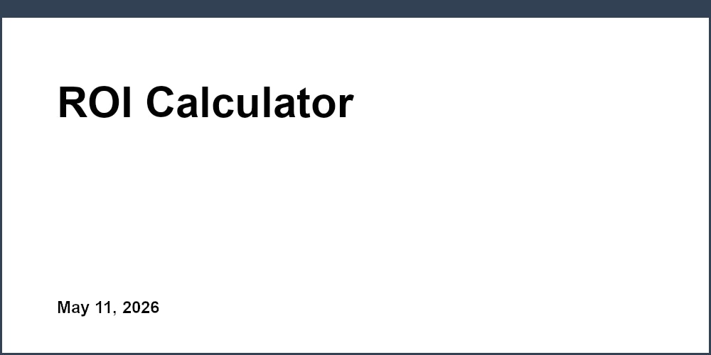 ROI Calculator
