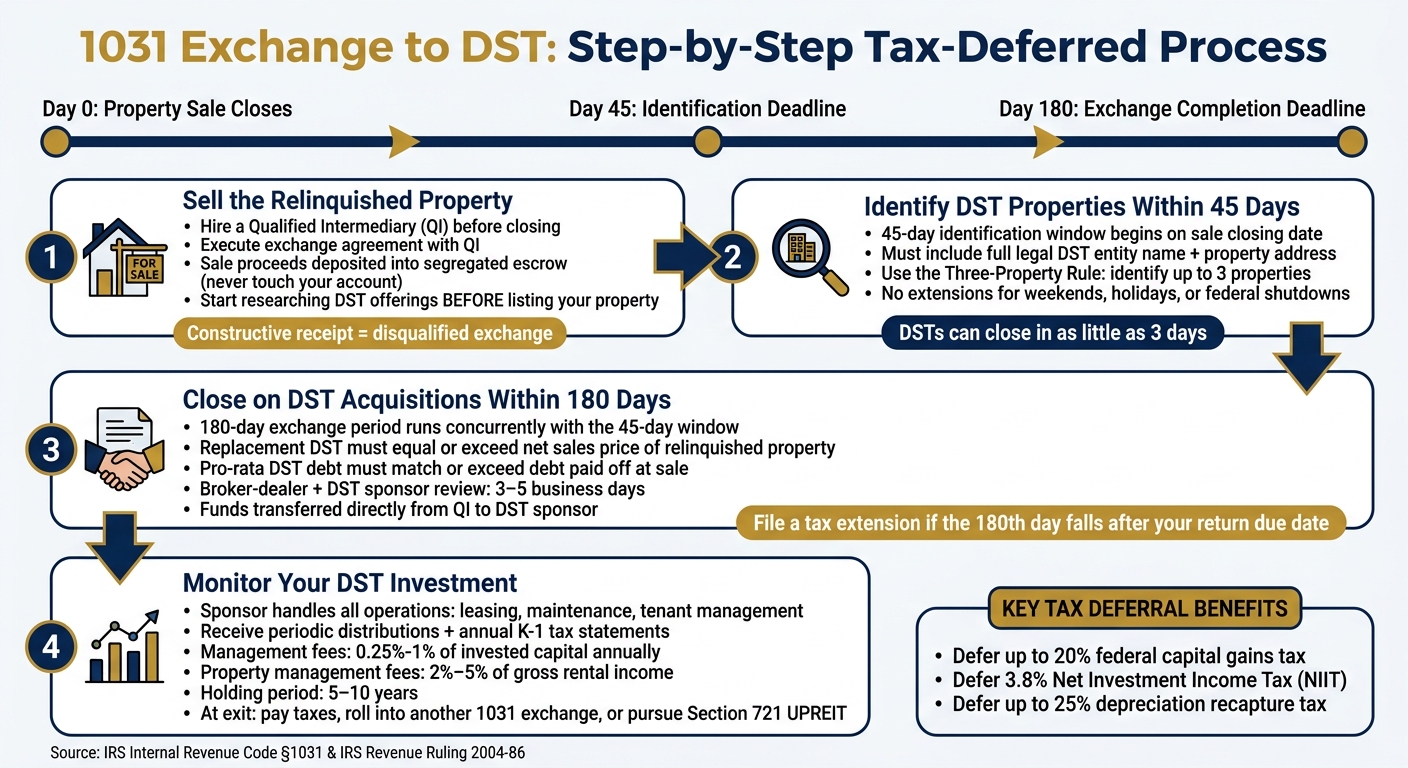 1031 Exchange to DST: Step-by-Step Tax-Deferred Process