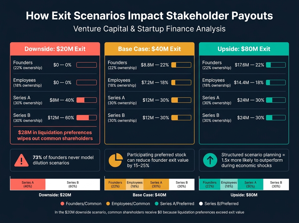 Venture-Backed Scenario Modeling: Exit Distributions & Key Metrics