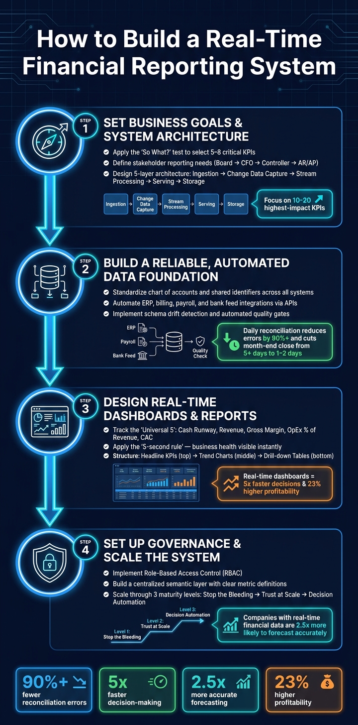 How to Build a Real-Time Financial Reporting System: 4-Step Process