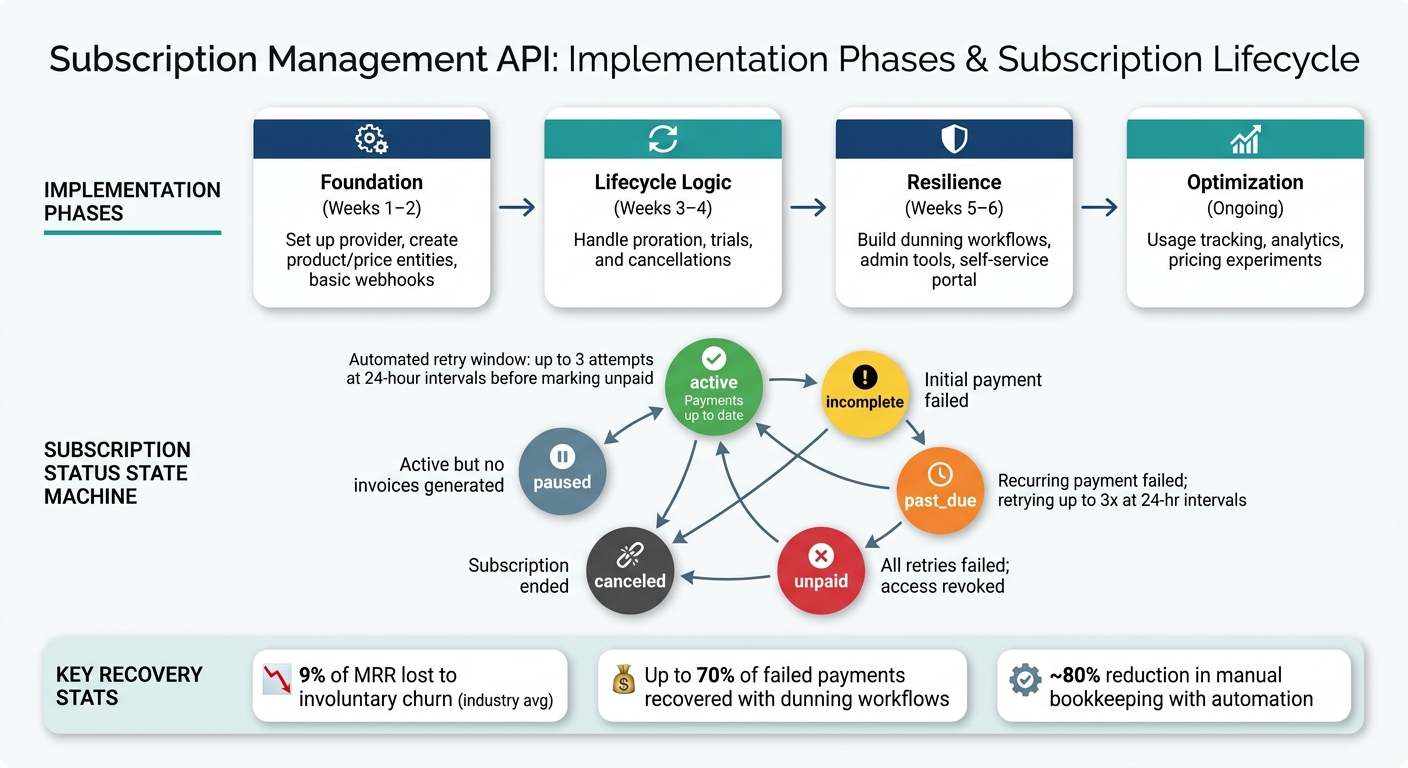 Subscription Management API Implementation Phases & Lifecycle