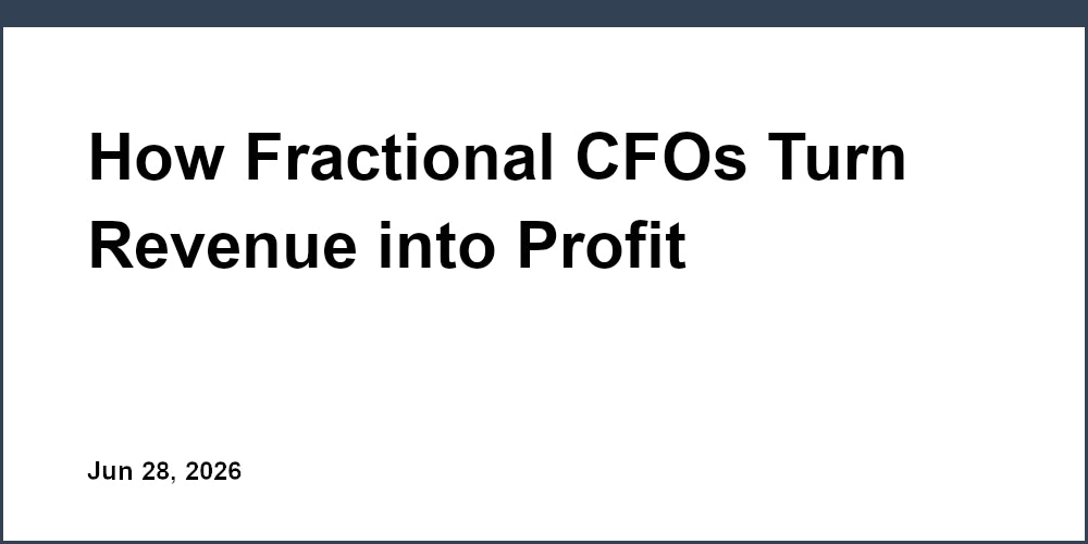How Fractional CFOs Turn Revenue into Profit