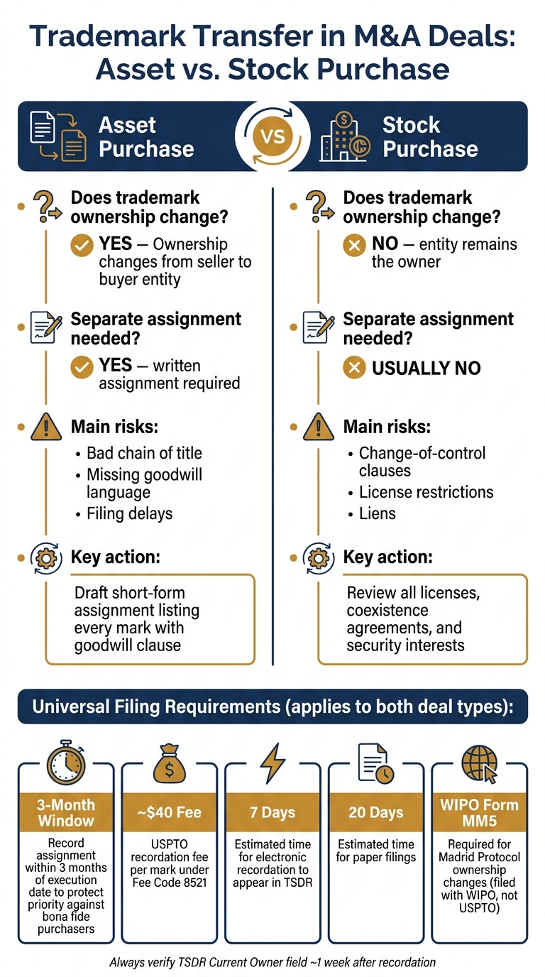 Asset vs. Stock Purchase: Trademark Transfer Comparison