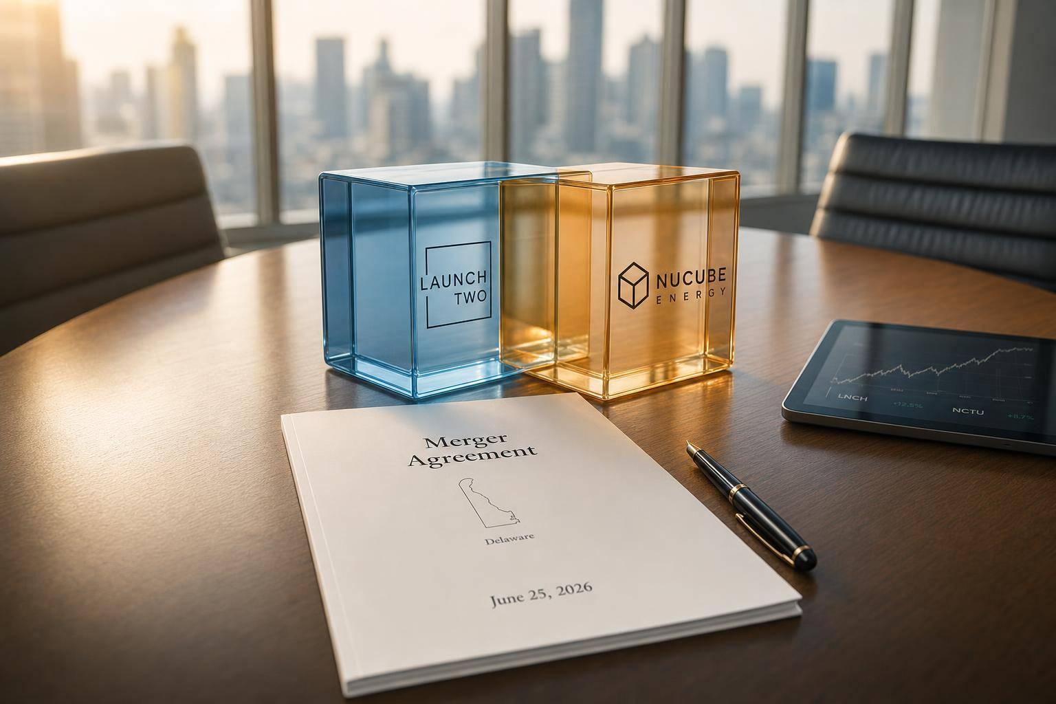 Launch Two signs merger with NuCube Energy on June 25, 2026