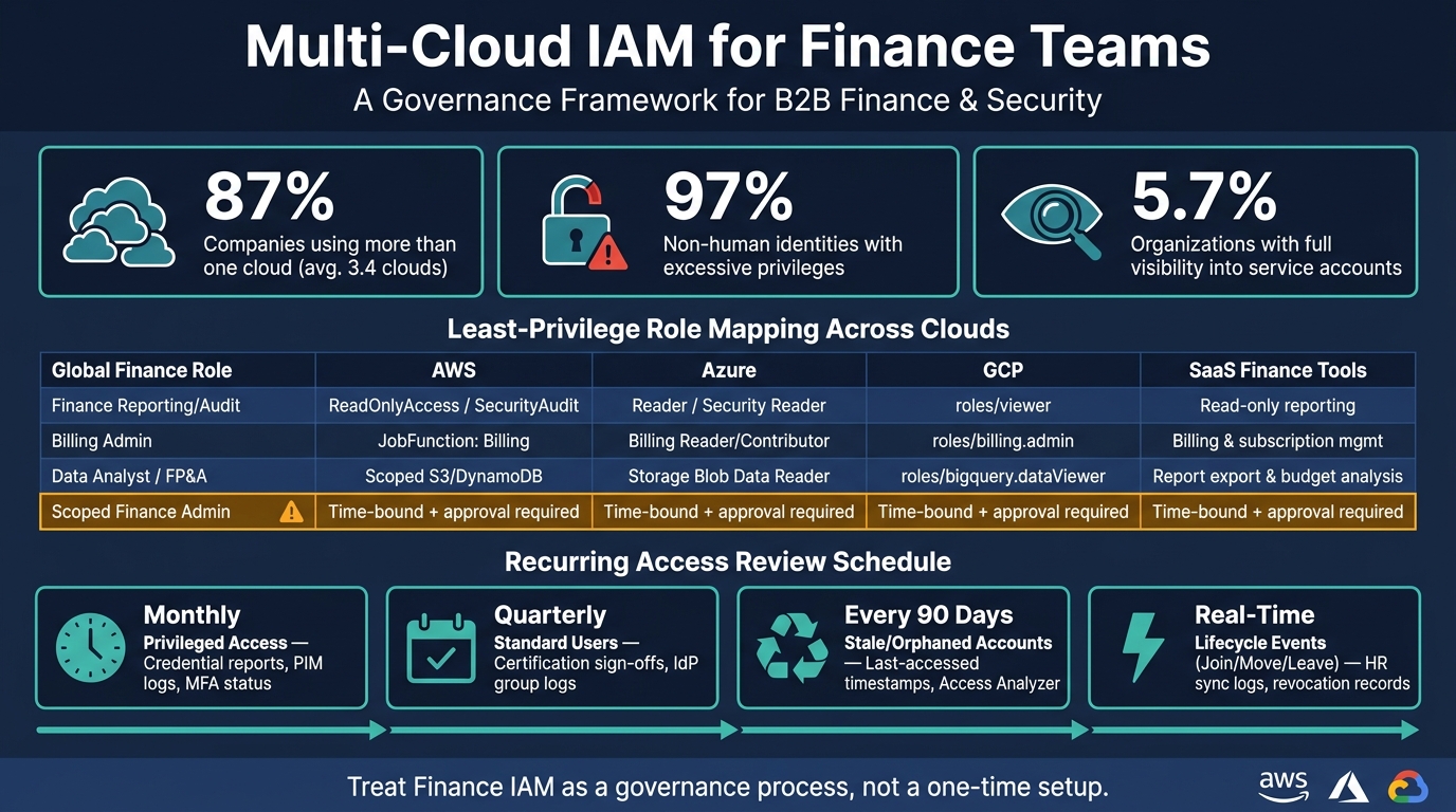 Multi-Cloud IAM for Finance Teams: Roles, Access & Review Schedule