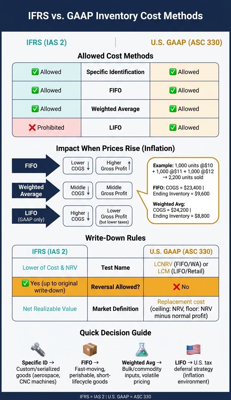 IFRS vs. GAAP Inventory Cost Methods: Side-by-Side Comparison