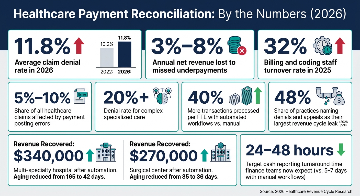 Healthcare Payment Reconciliation: Key Stats & Revenue Risk in 2026