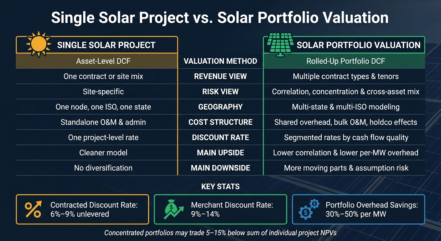 Single Solar Project vs. Portfolio Valuation: Key Differences
