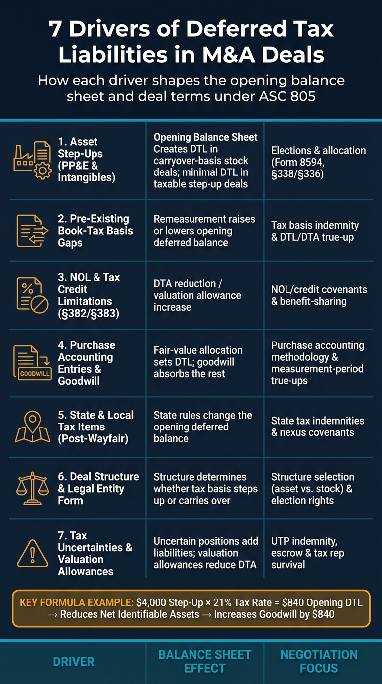 7 Drivers of Deferred Tax Liabilities in M&A Deals