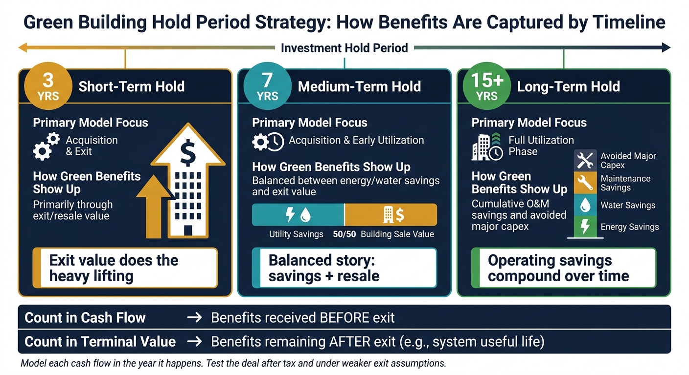 Green Building Hold Period Strategy: How Benefits Are Captured by Timeline
