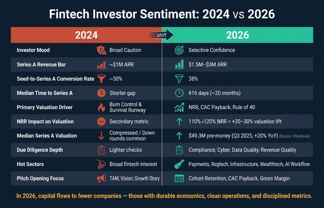 Fintech Investor Sentiment 2024 vs 2026: Key Metrics & Shifts