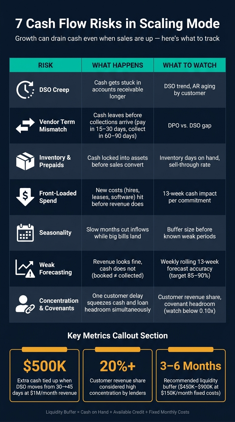 7 Cash Flow Risks When Scaling: What Happens & What to Watch