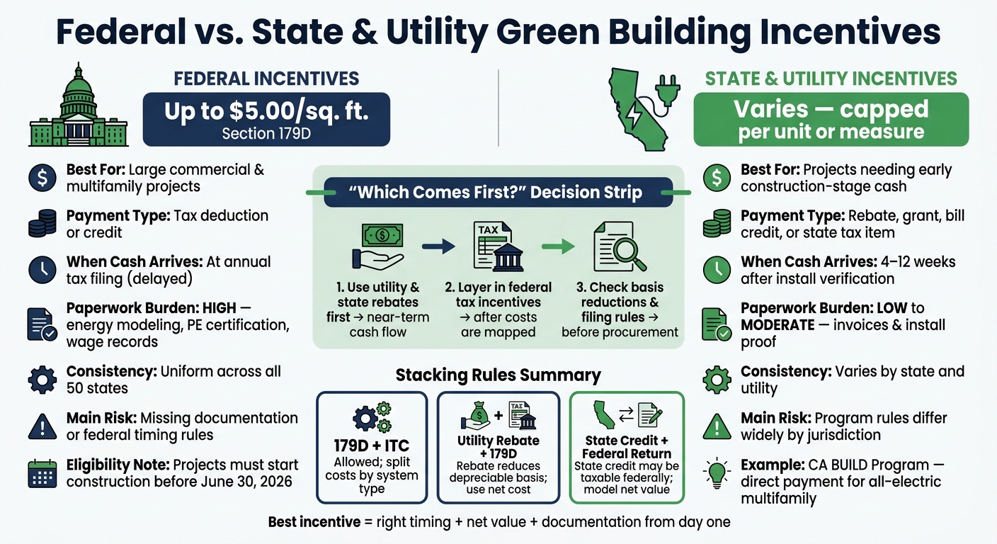 Federal vs State Green Building Incentives: Value, Timing & Complexity