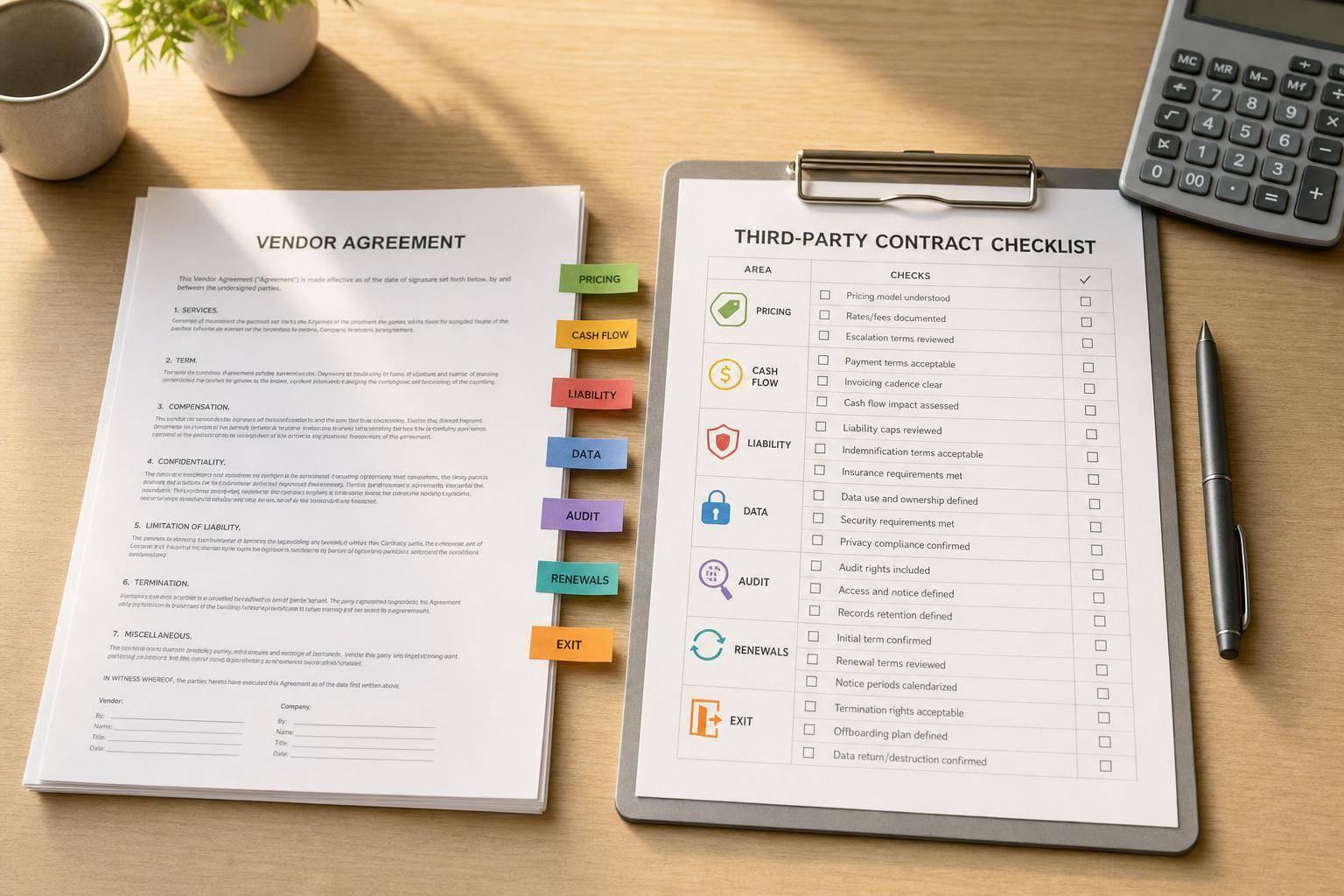 Third-Party Contract Checklist for Finance Teams
